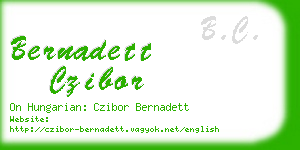 bernadett czibor business card